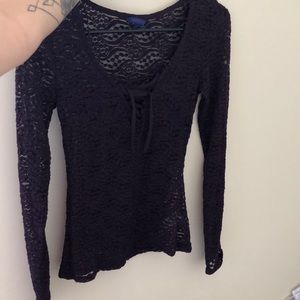 Plum lace top